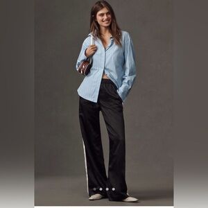 Sanctuary Black Track Pants with Side Stripe